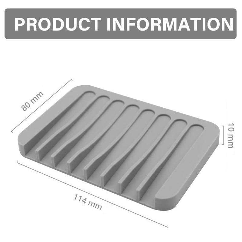 Comb-Shaped Silicone Soap Dish Holders, Pack of 2 - White - view 4