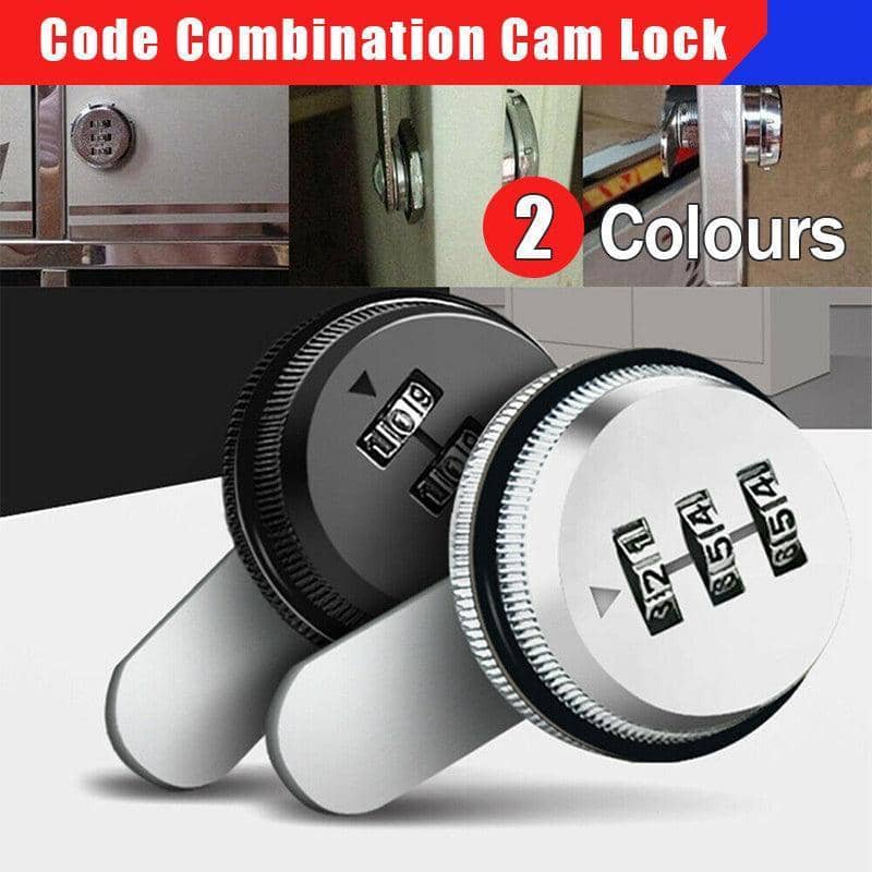 Combination Cam Lock with Resettable 3-Digit Code - Silver - view 2
