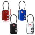 Combination Lock with Steel Cable for Luggage and Bags - Silver - view 4