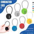 Combination Padlock with Steel Cable Loop - Green - view 2