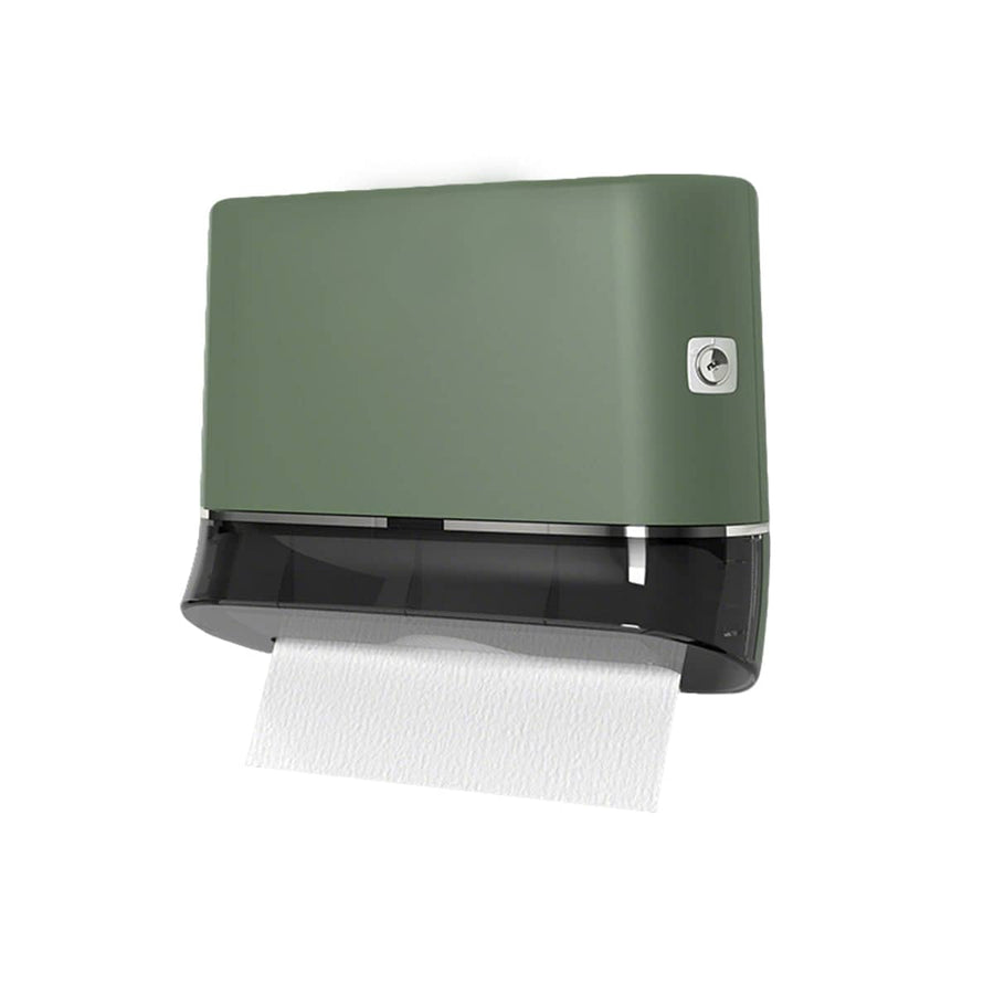Commercial Wall Mounted Hand Towel Dispenser with Lock - Green