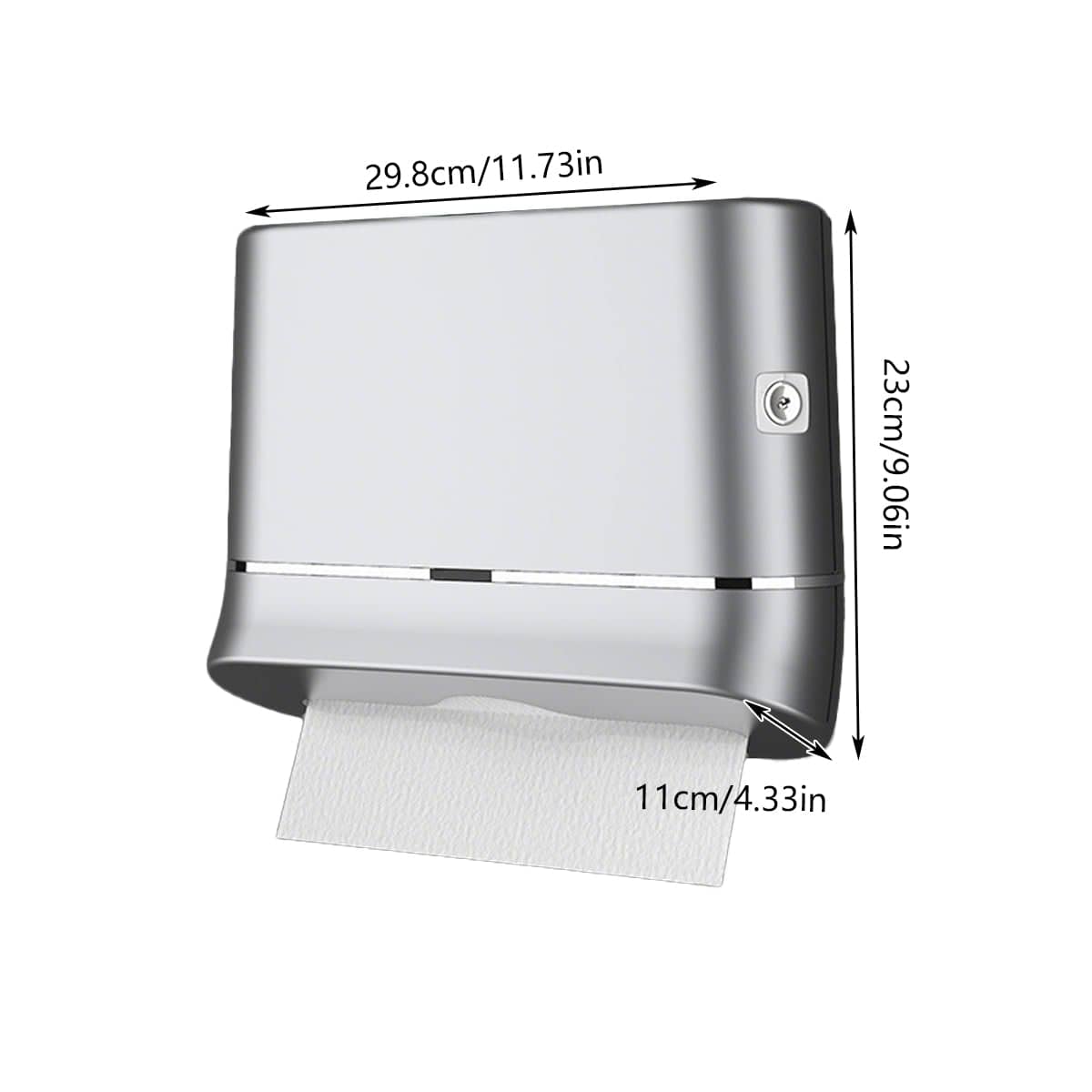 Commercial Wall Mounted Hand Towel Dispenser with Lock - Green - view 4