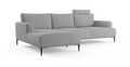 Brosa Como Motion Modular Sofa with Chaise (Gainsboro Grey, Left Chaise)