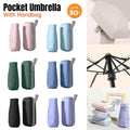 Compact Five-Fold Umbrella with UPF 50+ Sun Protection and Zipper Case - Black - view 2