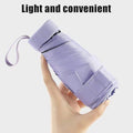Compact Five-Fold Umbrella with UPF 50+ Sun Protection and Zipper Case - Purple - view 5