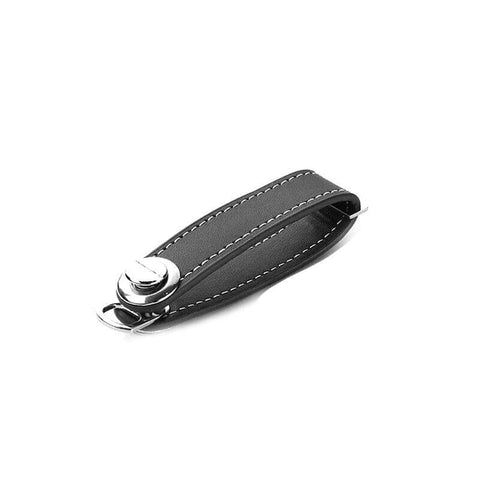 Compact Leather Key Organiser Smart Key Holder - Black