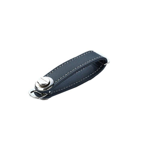 Compact Leather Key Organiser Smart Key Holder - Dark Blue