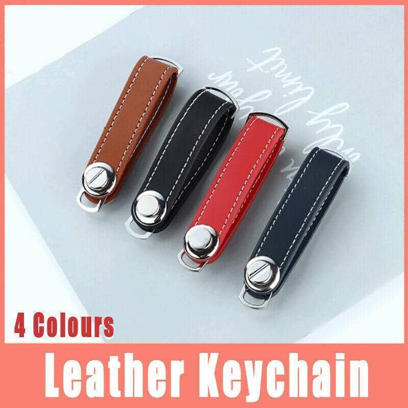 Compact Leather Key Organiser Smart Key Holder - Dark Blue - view 2