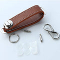 Compact Leather Key Organiser Smart Key Holder - Dark Blue - view 5