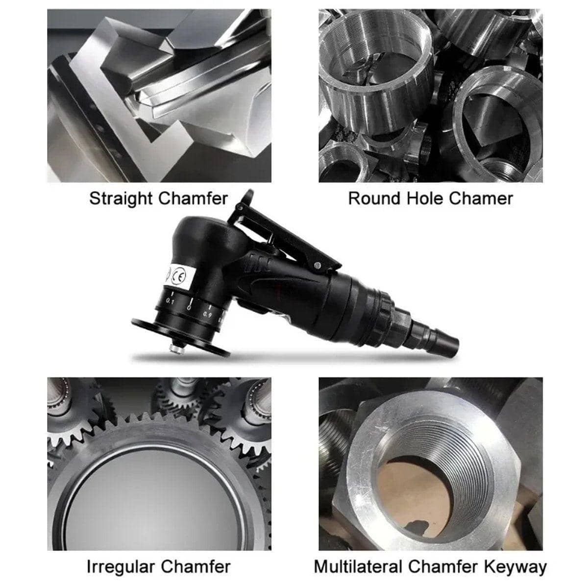 Compact Pneumatic Chamfering and Deburring Tool for Metal Trimming - view 4