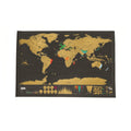 Compact Scratch-Off World Map Poster, Black - 42 x 30cm