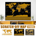 Compact Scratch-Off World Map Poster, Black - 42 x 30cm - view 2