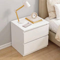 Compact White Bedside Table with Two Drawers, 40 x 30 x 41 cm - view 4