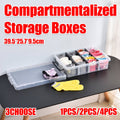 Compartment Storage Box with Removable Dividers - Clear, 6 Litre