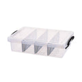 Compartment Storage Box with Removable Dividers - Clear, 6 Litre - view 2