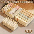 Compartmentalised Underwear and Sock Storage Box Organiser Set of 3