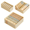 Compartmentalised Underwear and Sock Storage Box Organiser Set of 3 - view 2