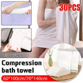 Compressed Cotton Bath Towel Capsules Quick Drying for Outdoor Travel, Pack of 30, 70 x 140 cm - view 2