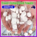 Compressed Travel Towels Tablet Wash Cloths for Camping and Hiking, Pack of 200