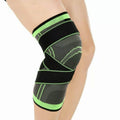 Compression Knee Support Brace - Green, Size S (Thigh 30-35 cm)