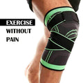 Compression Knee Support Brace - Green, Size S (Thigh 30-35 cm) - view 3