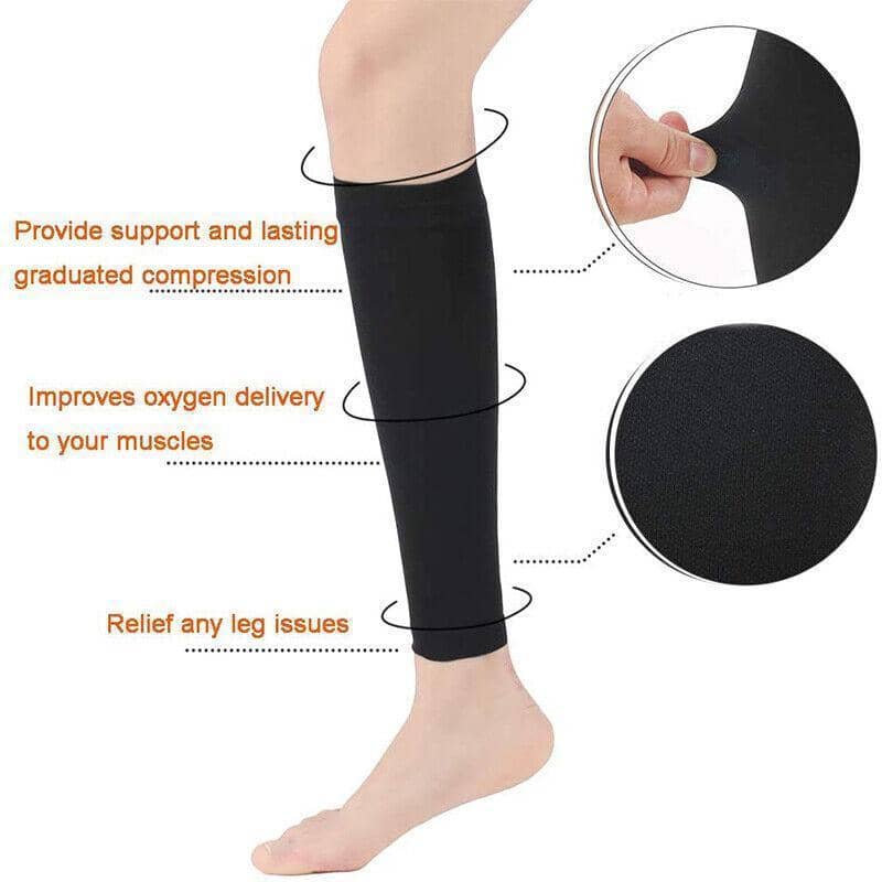 Compression Socks Leg Calf Foot Sleeve, Nylon Spandex - Pack of 1 Pair - view 5