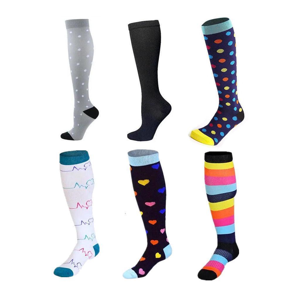 Compression Socks, S/M - White ECG Pattern - view 3