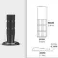 Concealed Magnetic Door Stopper for Bedroom and Bathroom Floors - Black - view 4