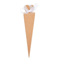 Cone Candy Gift Boxes, Pack of 50 Ice Cream Shape Party Favour Treat Boxes - Kraft Brown