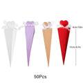 Cone Candy Gift Boxes, Pack of 50 Ice Cream Shape Party Favour Treat Boxes - Kraft Brown - view 4