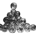 Confetti Glitter Balloons 30cm Latex for Party and Wedding - Black, Pack of 10