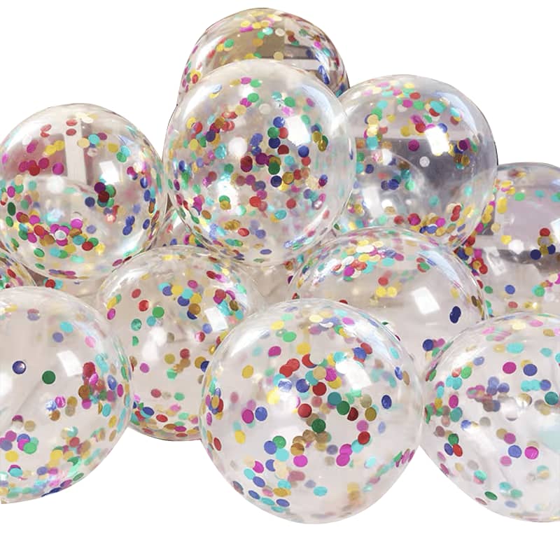 Confetti Glitter Balloons 30cm Latex for Party and Wedding - Mix Colours, Pack of 100