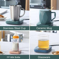 Constant Temperature Heating Coaster for Cups and Mugs - Blue - view 5