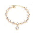 Constellation Bracelet with Heart Charms - Gold and White