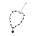 Constellation Bracelet with Heart Charms - White and Blue