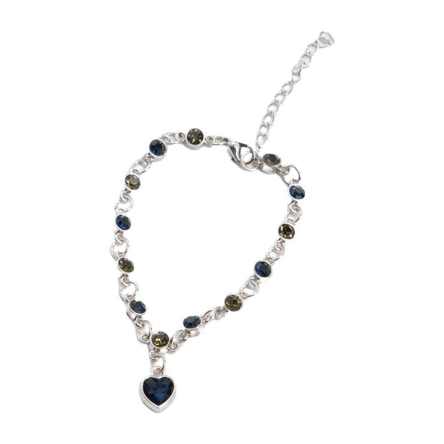 Constellation Bracelet with Heart Charms - White and Blue