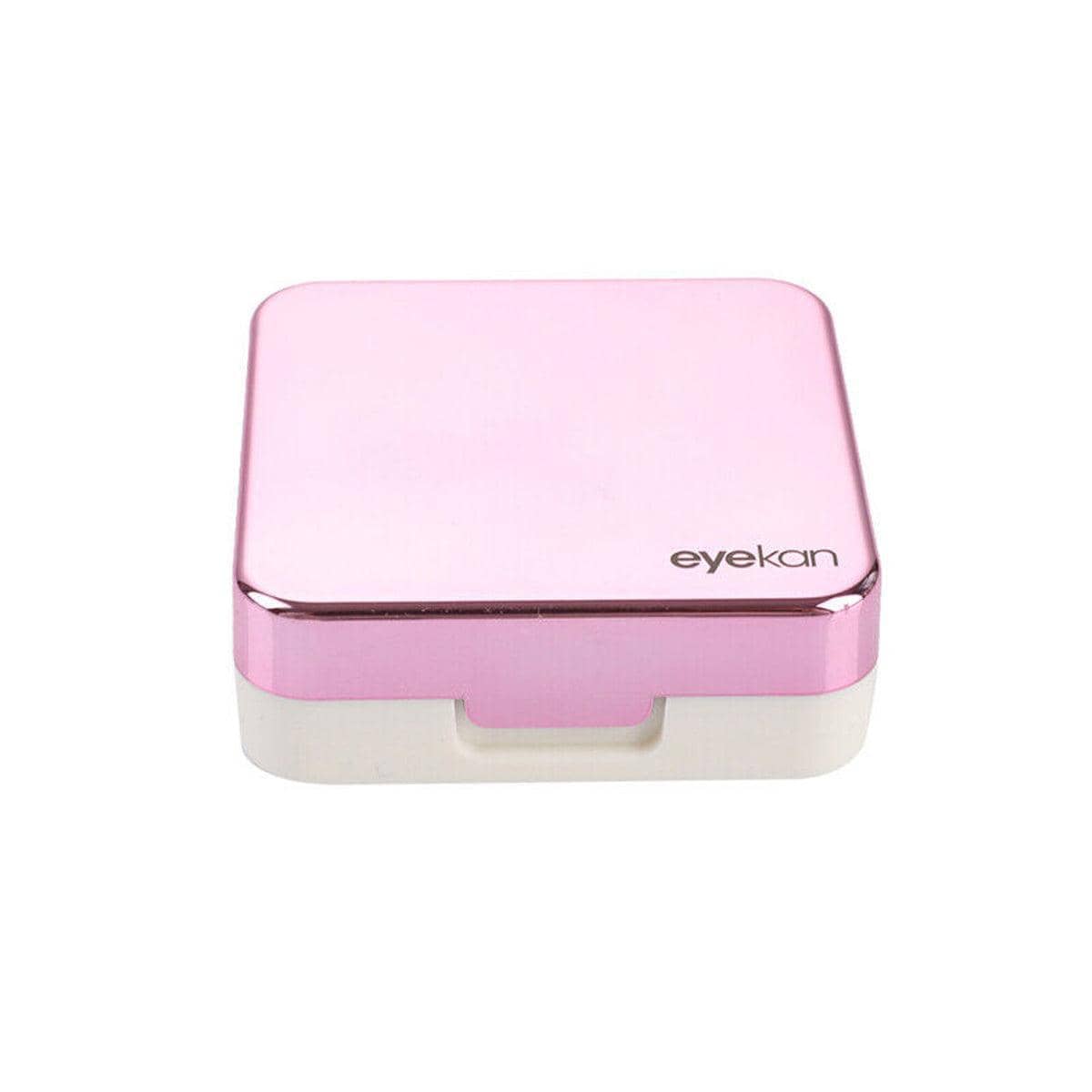 Contact Lens Case Kit with Tweezers and Remover Stick - Pink