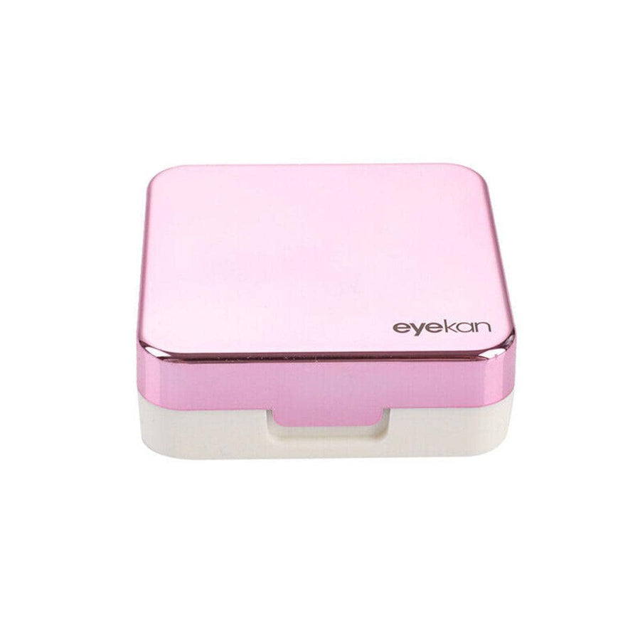 Contact Lens Case Kit with Tweezers and Remover Stick - Pink