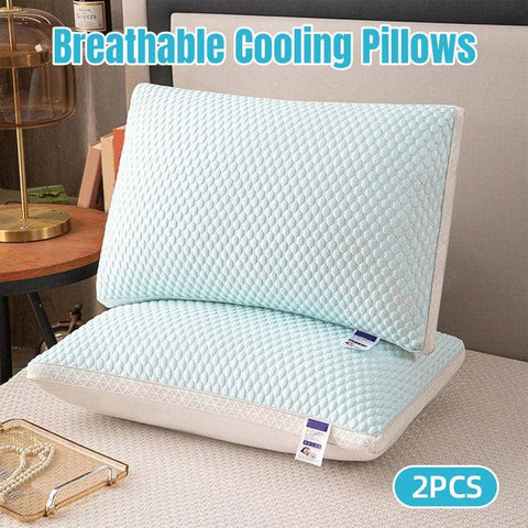 Cooling Ice Silk Neck Pillow Travel Cushion for Sleeping, Pack of 2