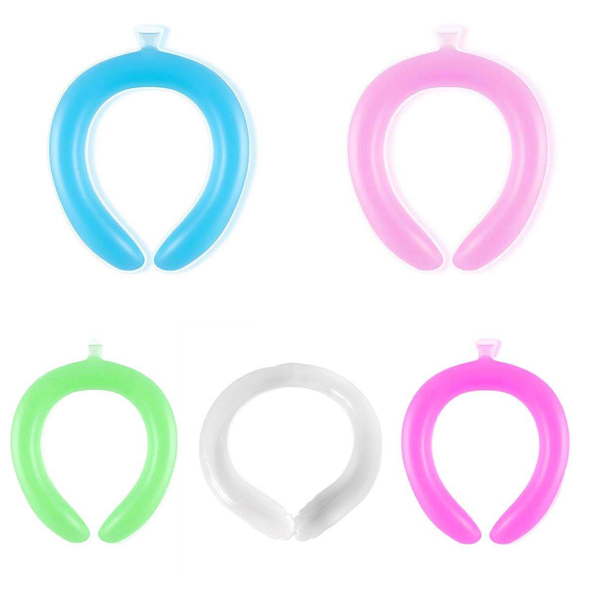Cooling Neck Ring Reusable Ice Neck Collar for Outdoor Sports - Blue - view 3
