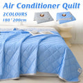 Cooling Summer Quilt 180 x 200 cm Ice Silk - Grey - view 2