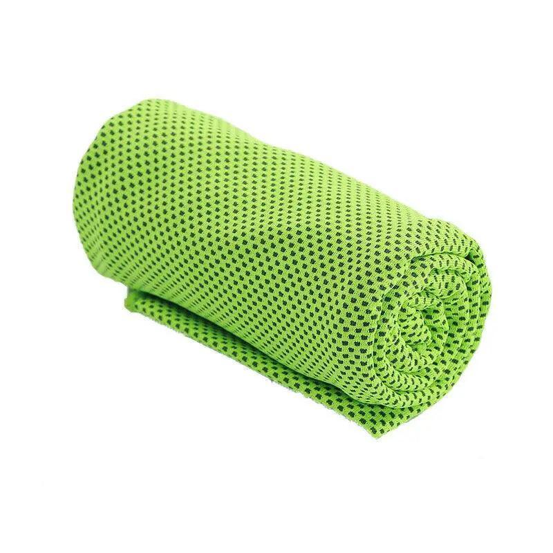Cooling Towel for Gym, Cycling and Golf, Double Layer Ice Fabric - Green