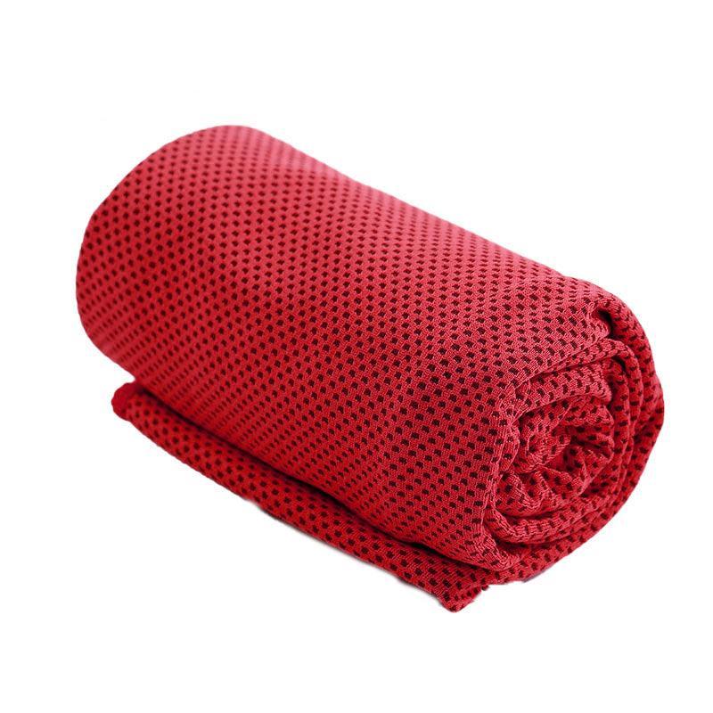 Cooling Towel for Gym, Cycling and Golf, Double Layer Ice Fabric - Red