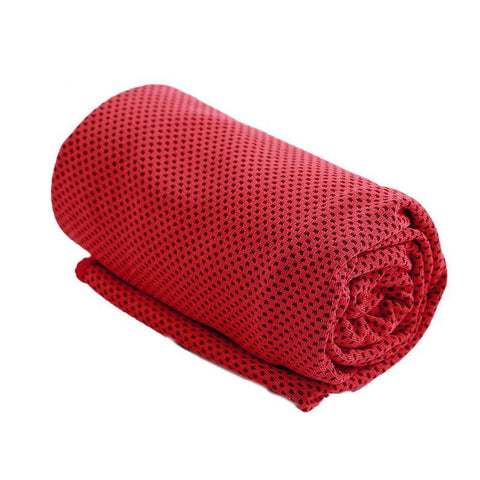 Cooling Towel for Gym, Cycling and Golf, Double Layer Ice Fabric - Red