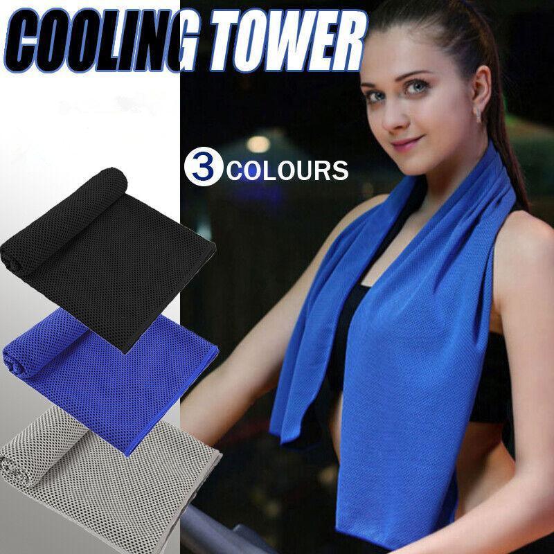 Cooling Towel for Gym, Golf and Sports - Blue, Single - view 2