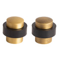Copper Alloy Door Stopper - Brushed Gold, Floor Mounted - view 3