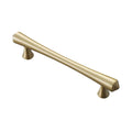 Copper Cabinet Handle with Gold Finish - 128 mm Hole Spacing