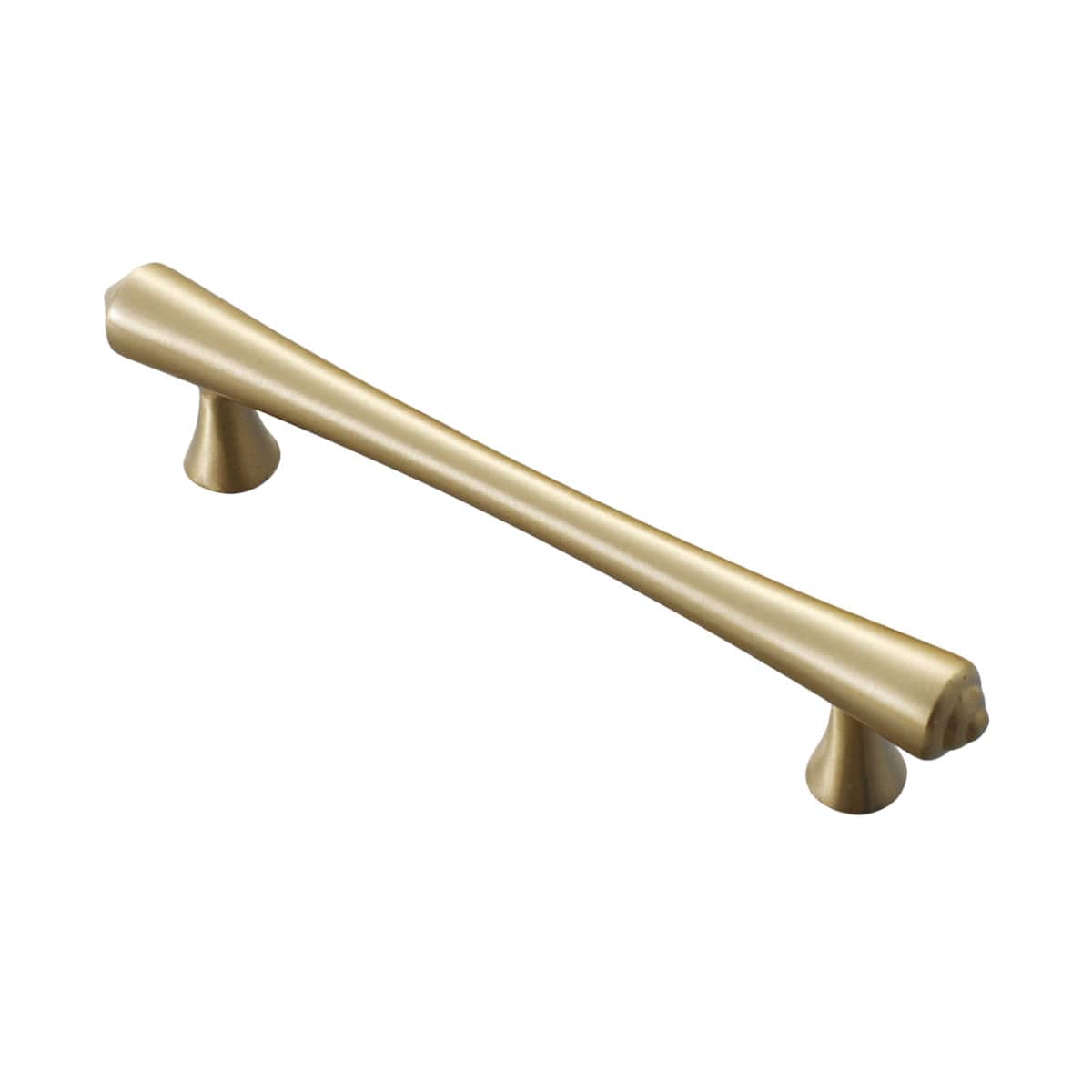 Copper Cabinet Handle with Gold Finish - 128 mm Hole Spacing