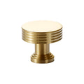 Copper Cabinet Knob with Ribbed Edge - Single Hole