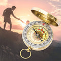Copper Compass Set of 2 with Flip Cover, Hook and Nightlight for Camping - view 4